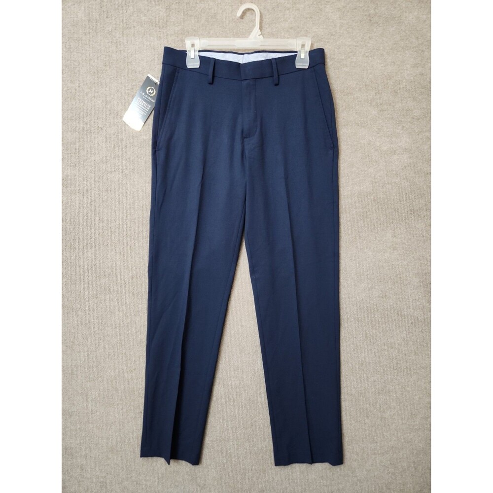 JM Haggar Dress Pants Mens 30x30 Blue Premium Stretch Suit Slim Fit Career NEW